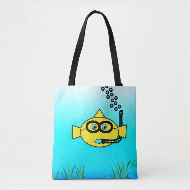 Bolso De Tela Snorkel Fish (Anverso)