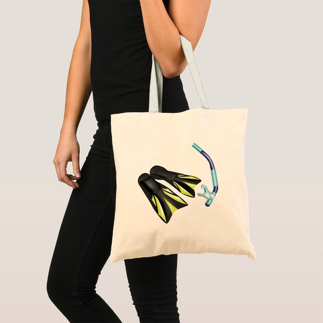 Bolso De Tela Snorkel Y Flippers Tote Bag (Subido por el creador)