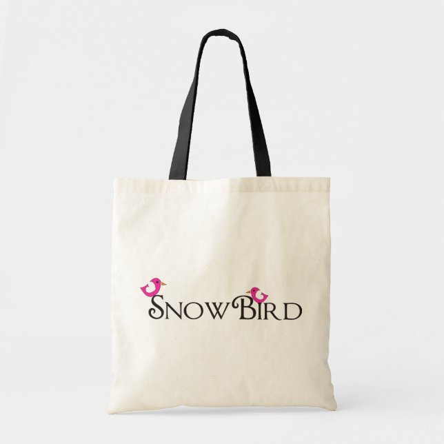 Bolso De Tela Snowbird rosado (Frente)