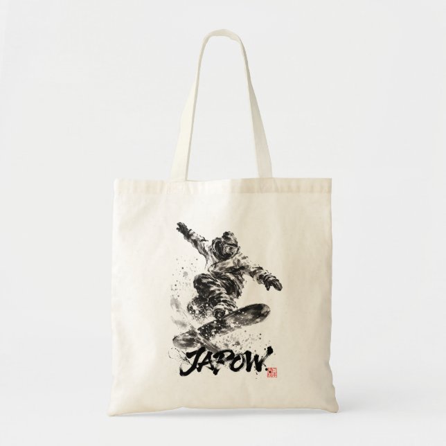 Bolso De Tela Snowboard Brush Art - Snowboarder Light (Frente)