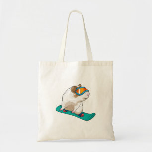 Bolso De Tela Snowboarder de cerdo guineano