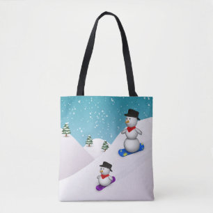 Bolso De Tela Snowboarding Cuidada