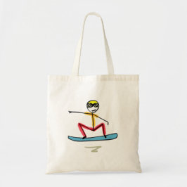 Bolso De Tela Snowboarding Stickman