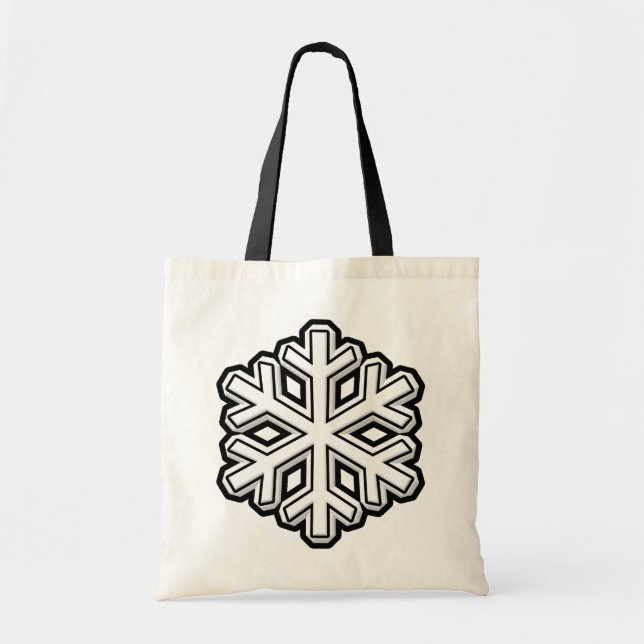 Bolso De Tela Snowflake (Frente)