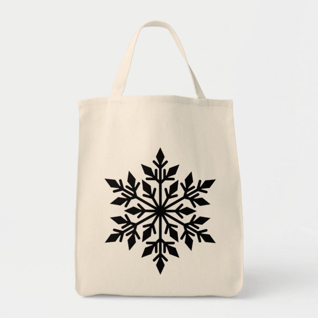 Bolso De Tela Snowflake (Frente)