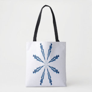 Bolso De Tela Snowflake