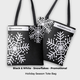 Bolso De Tela Snowflake Sitio web del nombre de la empresa en bl
