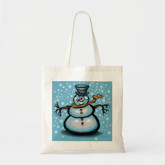 Bolso De Tela Snowman (Frente)