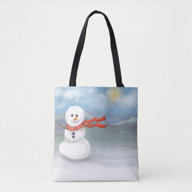 Bolso De Tela Snowman (Anverso)