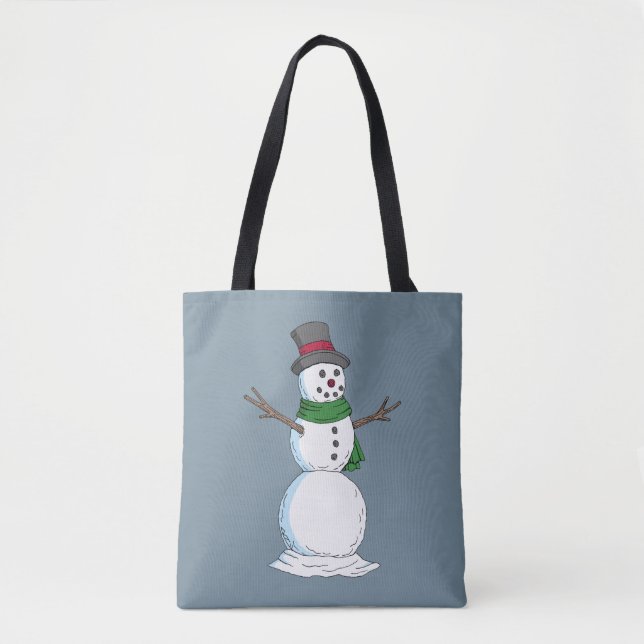 Bolso De Tela Snowman (Anverso)