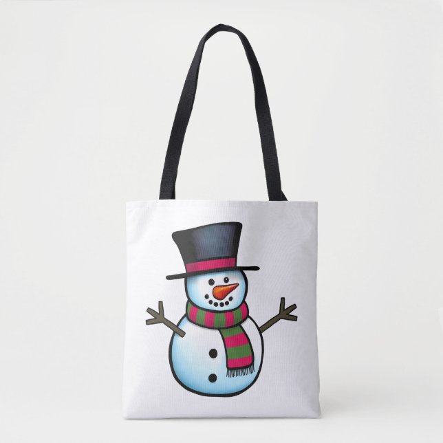 Bolso De Tela Snowman (Anverso)