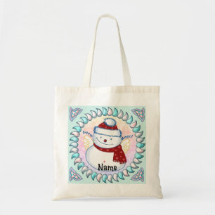 Bolso De Tela Snowman Angel