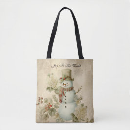 Bolso De Tela Snowman cutáneo retro vintage
