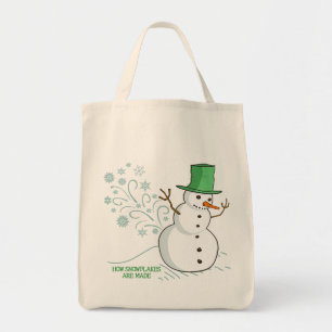 Bolso De Tela Snowman farsa los copos de nieve