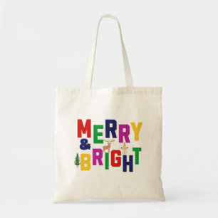 Bolso De Tela Snowman, reno de pino blanco y brillante