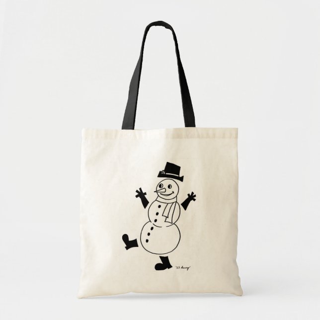 Bolso De Tela Snowman Tote Bag (Frente)