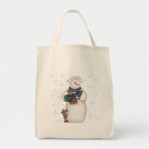 Bolso De Tela Snowman y Teddy Bears camisetas y regalos