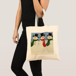 Bolso De Tela Snowmen