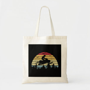 Bolso De Tela Snowmobile Retro Snowmobile de la montaña Snowmobl