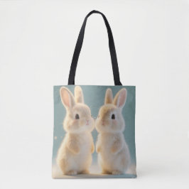 Bolso De Tela Snowy Bunny Tote Bag