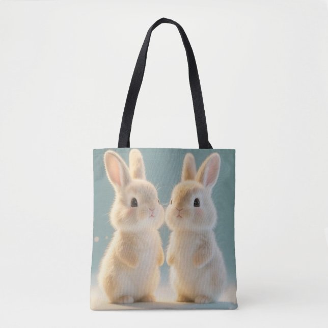 Bolso De Tela Snowy Bunny Tote Bag (Anverso)