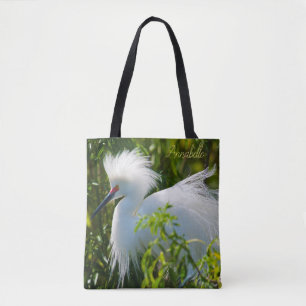 Bolso De Tela Snowy Egret