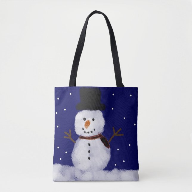 Bolso De Tela Snowy El Hombre De Nieve (Anverso)