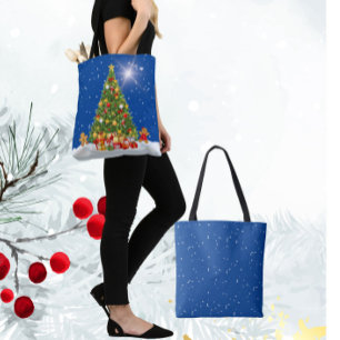 Bolso De Tela Snowy Gingerbread Kilos Árbol de Navidad