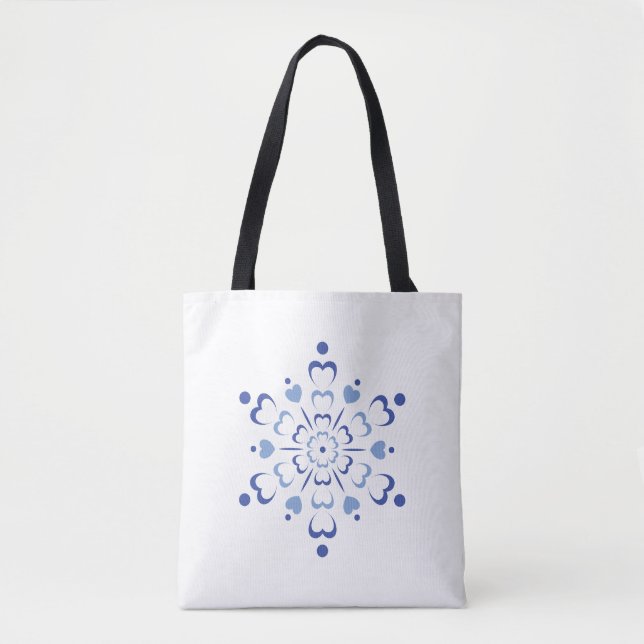 Bolso De Tela Snowy Heartburst (Anverso)