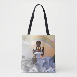 Bolso De Tela Sobre el Tote arcoiris