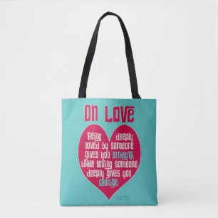 Bolso De Tela Sobre la cita amada Diseño romántico del corazón
