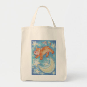 Bolso De Tela Sobre la luna