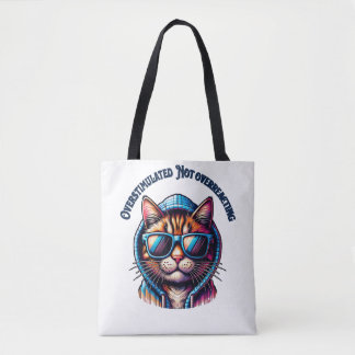 Bolso De Tela Sobreestimulante No Excesiva - Hoodie Gato Guay