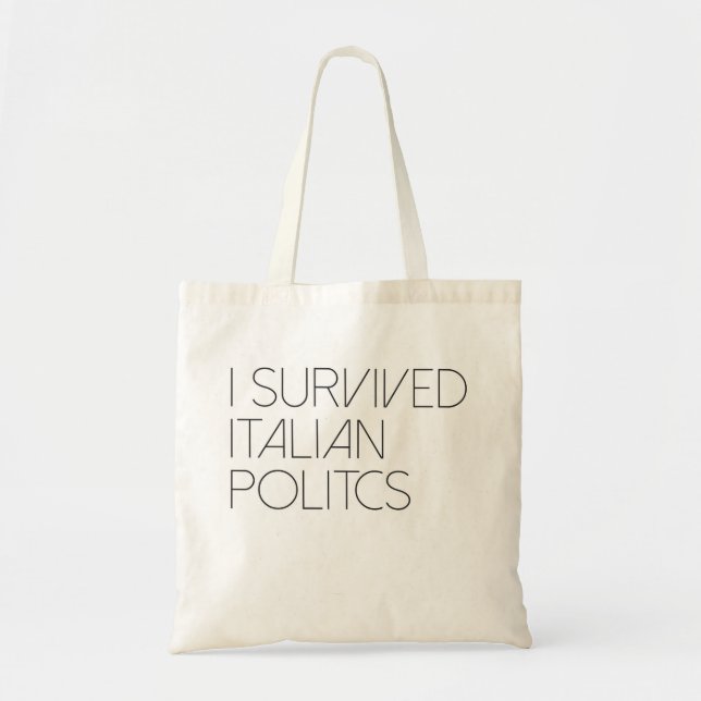 Bolso De Tela Sobreviví política italiana (Frente)