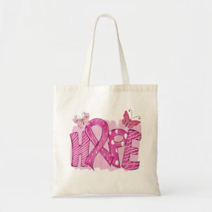 Bolso De Tela Sobreviviente de guerrero de cinta rosa que lucha