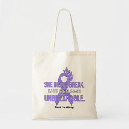 Bolso De Tela Sobreviviente de la cinta morada inquebrantable