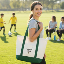 Soccer Mama Cotton Canvas Tote Bag - Sports Mom