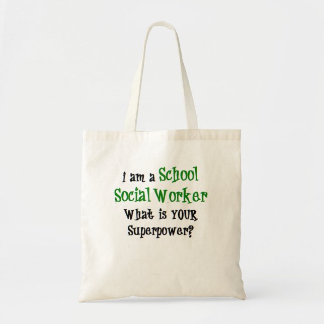 Bolso De Tela social worker school (Frente)