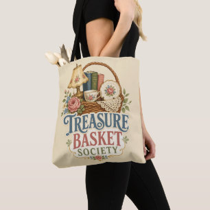 Bolso De Tela Sociedad de la cesta del tesoro Cottagecore