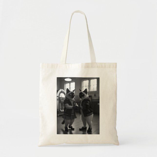 Bolso De Tela Sock Hop Kitties (Frente)