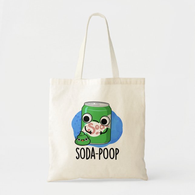 Bolso De Tela Soda Poop Funny Bebe Pun (Frente)