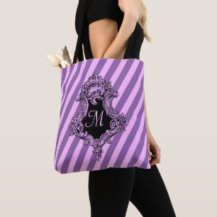 Bolso De Tela Sofisticada banda rosa monogramada