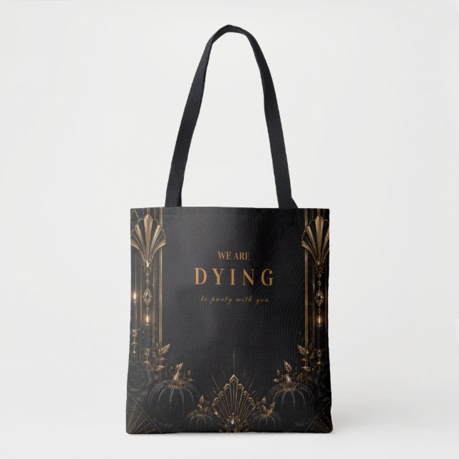 Bolso De Tela Sofisticado Glam Halloween (Anverso)