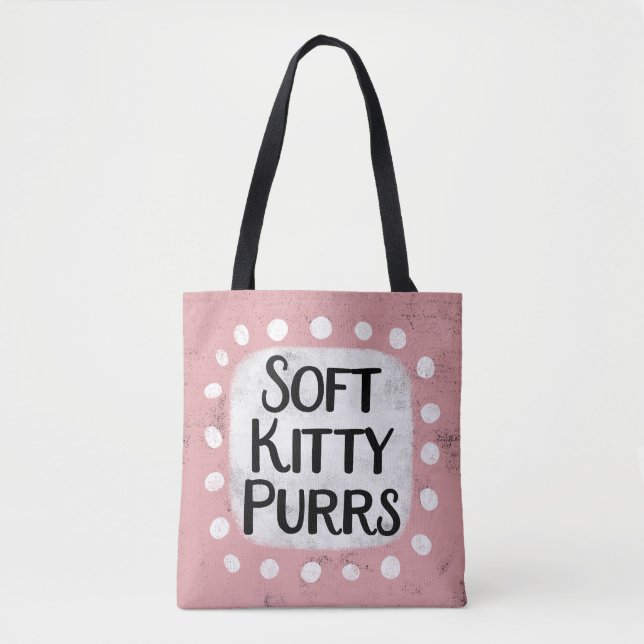 Bolso De Tela Soft Kitty Purrs Tote Bag (Anverso)
