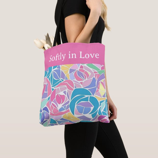 Bolso De Tela Soft Pastel Rose Love - Softly in love (Detalle)