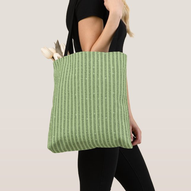 Bolso De Tela Soft Pistachio Glitter Style Minimal Pattern (Detalle)