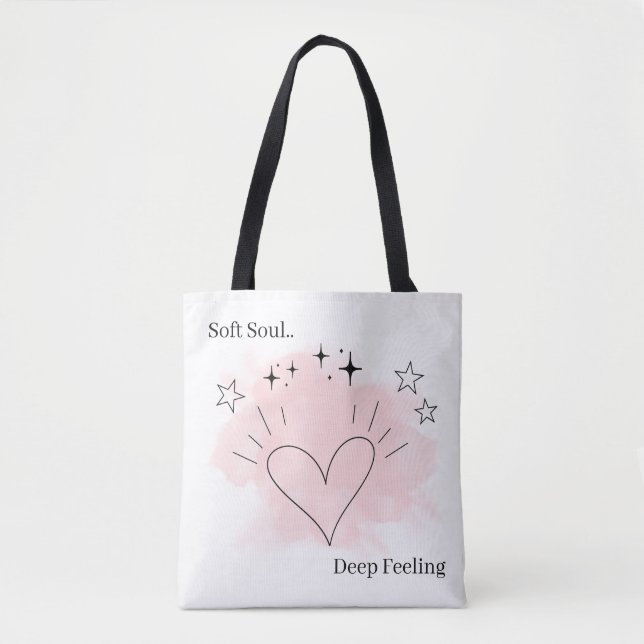 Bolso De Tela Soft Soul Deep Feeling Personalized Tote Bag (Anverso)