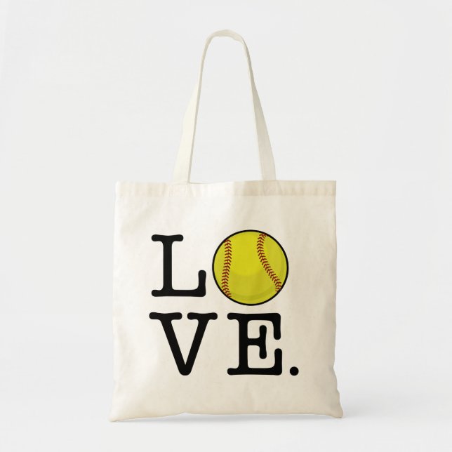 Bolso De Tela Softball del amor (Frente)