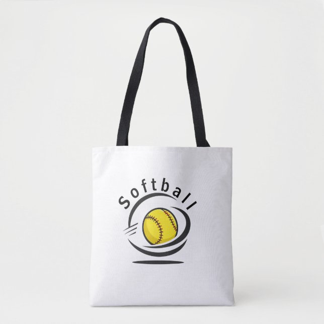 Bolso De Tela Softball Lover (Anverso)
