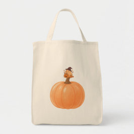 Bolso De Tela Softly Spooky Capybara Pumpkin Tote Bag
